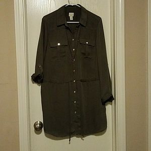 Chico's olive green top or dress